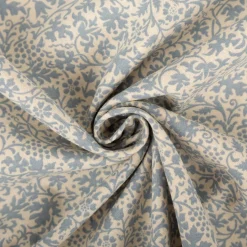 Baumwollstoff Popeline Stoff Allover Blätterranken Serie Romantic Garden Babyblau 1,40m Breite