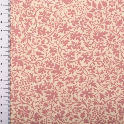 Baumwollstoff Popeline Stoff Allover Blätterranken Serie Romantic Garden Altrosa 1,40m Breite