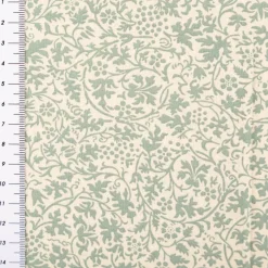 Baumwollstoff Popeline Stoff Allover Blätterranken Serie Romantic Garden Mintgrün 1,40m Breite