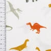 Baumwollstoff Popeline Stoff DInos wollweiß1,45m Breite