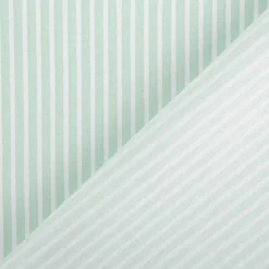 Baumwollstoff Popeline Streifen mint weiß 1,50m Breite
