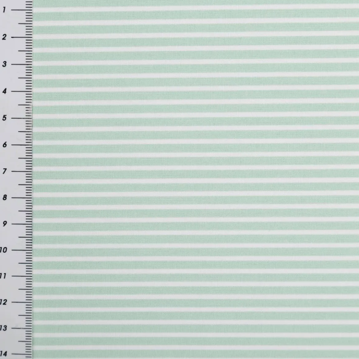 Baumwollstoff Popeline Streifen mint weiß 1,50m Breite