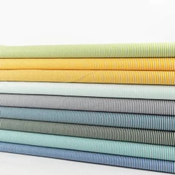Baumwollstoff Popeline Streifen grau weiß 1,50m Breite