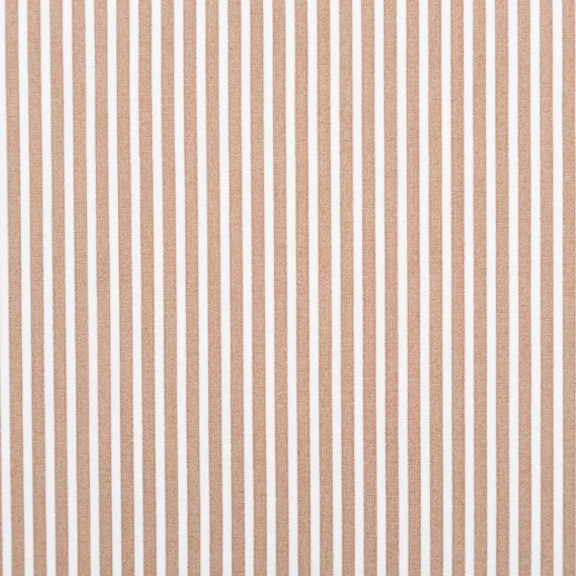 Baumwollstoff Popeline Streifen taupe weiß 1,50m Breite