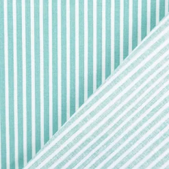 Baumwollstoff Popeline Streifen old green weiß 1,50m Breite