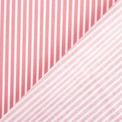 Baumwollstoff Popeline Streifen blush weiß 1,50m Breite