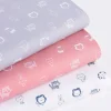 Baumwollstoff Popeline SWEET ANIMALS Löwe Tiger Hase rosa weiß 1,50m Breite