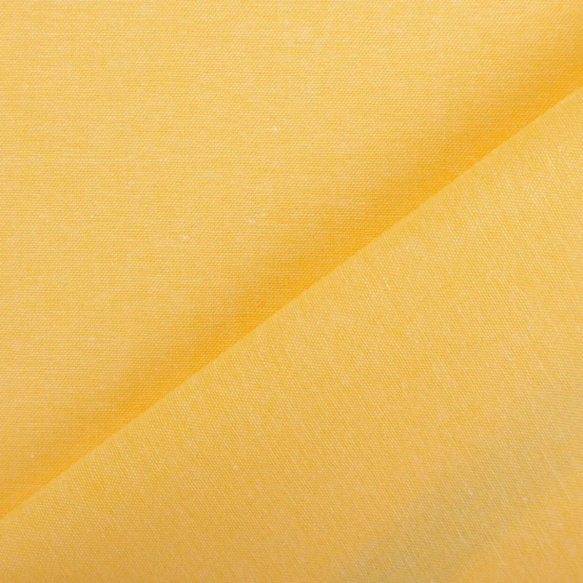 Baumwollstoff Popeline Yarn Dyed garngefärbt einfarbig gelb meliert 1,44m Breite