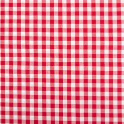 Baumwollstoff Popeline Yarn Dyed garngefärbt Vichy Karos rot weiß 1,44m Breite