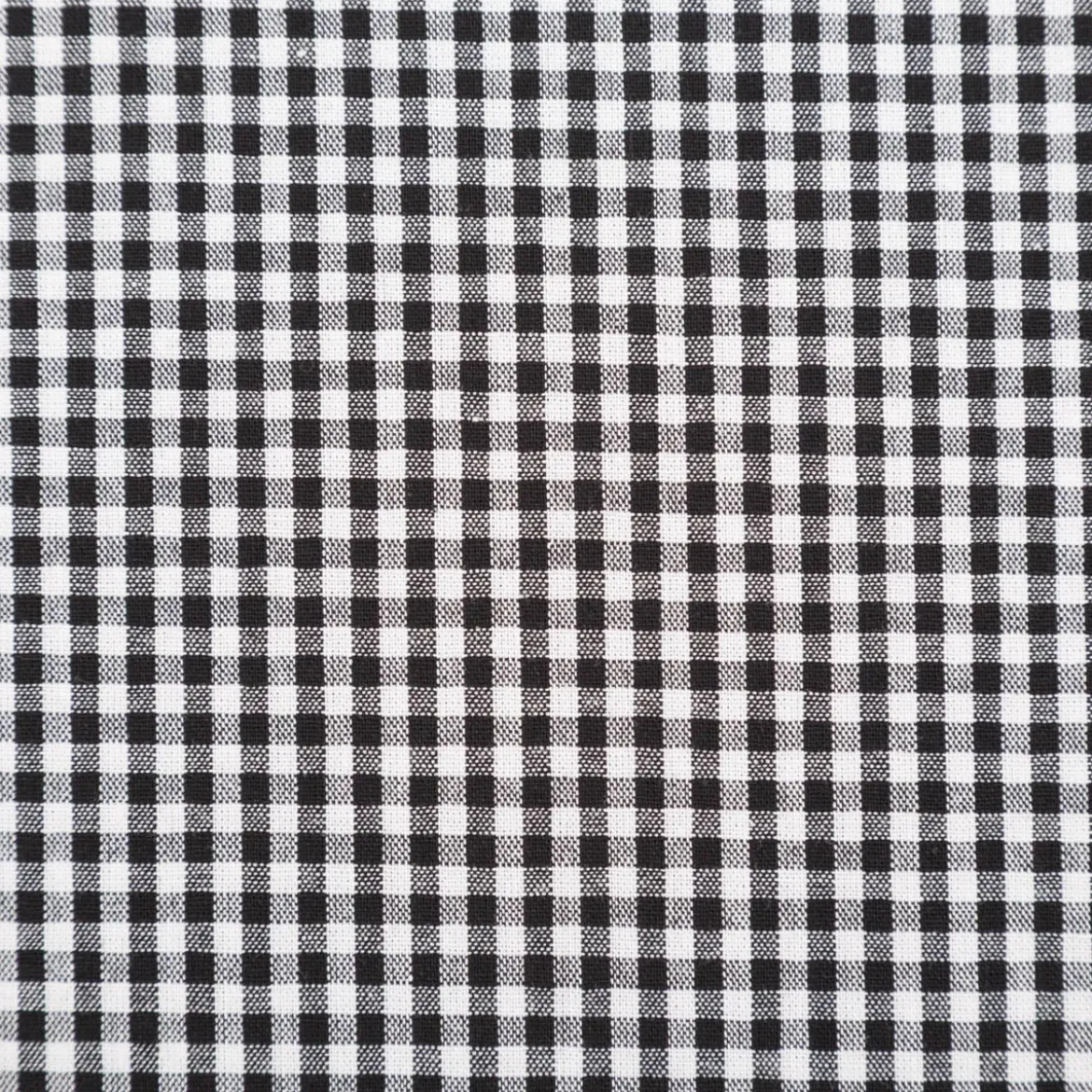 Baumwollstoff Popeline Yarn Dyed garngefärbt kleine Karos 2,7 mm schwarz weiß 1,44m Breite