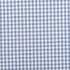 Baumwollstoff Popeline Yarn Dyed garngefärbt kleine Karos 2,7 mm blau weiß 1,44m Breite