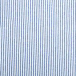 Baumwollstoff Popeline Yarn Dyed garngefärbt Streifen 3mm himmelblau weiß 1,44m Breite