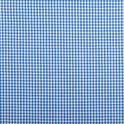 Baumwollstoff Popeline Yarn Dyed garngefärbt kleine Karos 2,7 mm himmelblau weiß 1,44m Breite