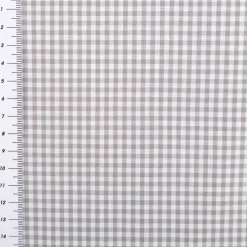 Baumwollstoff Popeline Yarn Dyed garngefärbt kleine Karos 2,7 mm grau weiß 1,44m Breite
