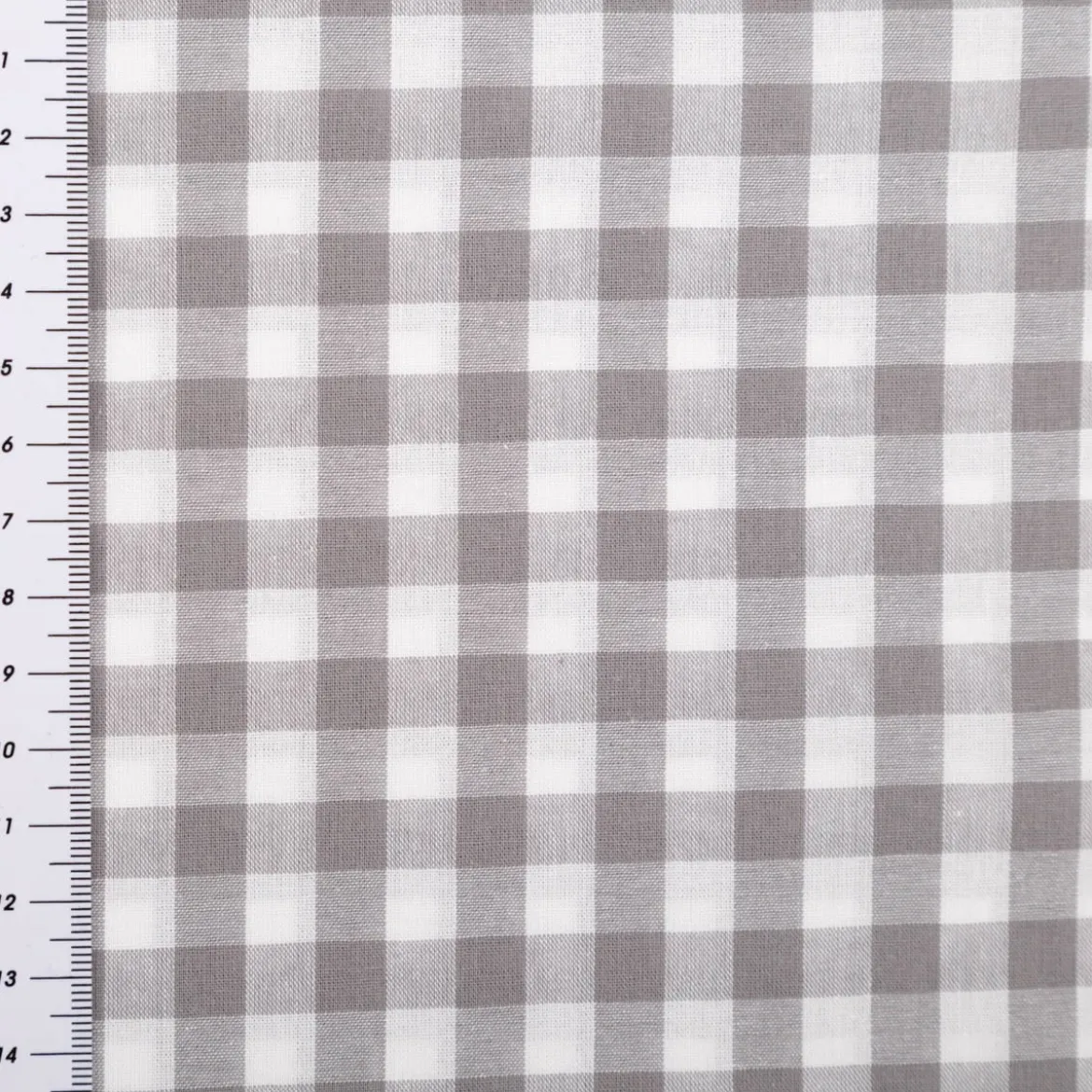 Baumwollstoff Popeline Yarn Dyed garngefärbt Vichy Karos grau weiß 1,44m Breite