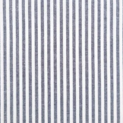 Baumwollstoff Popeline Yarn Dyed garngefärbt Streifen 3mm marineblau weiß 1,44m Breite