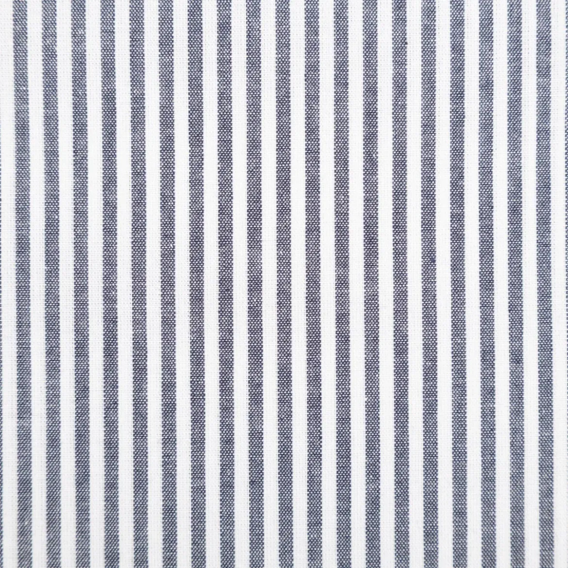 Baumwollstoff Popeline Yarn Dyed garngefärbt Streifen 3mm marineblau weiß 1,44m Breite