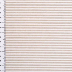 Baumwollstoff Popeline Yarn Dyed garngefärbt Streifen 3mm sand weiß 1,44m Breite