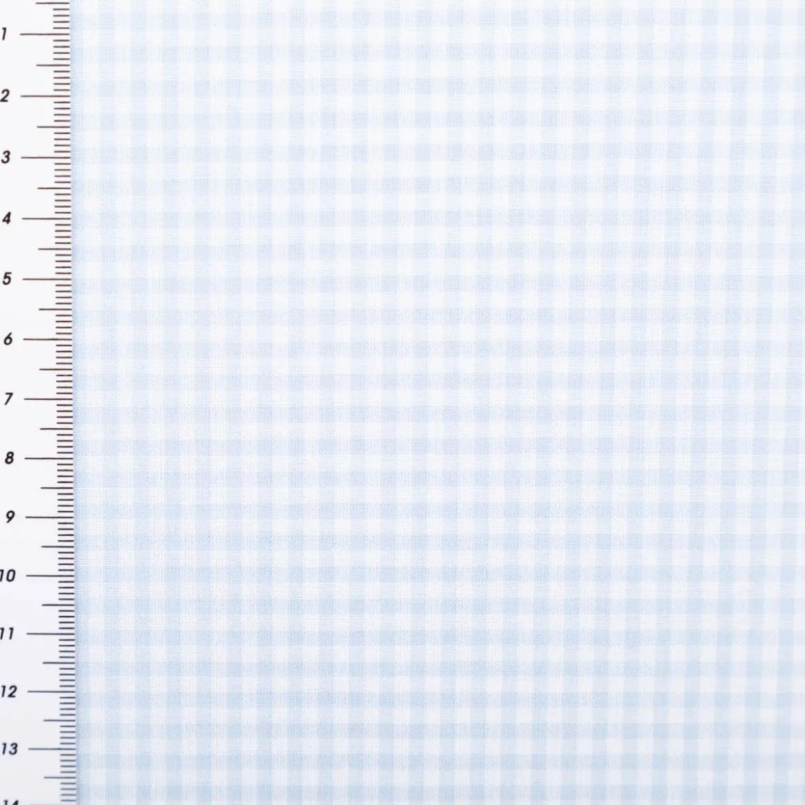 Baumwollstoff Popeline Yarn Dyed garngefärbt kleine Karos 2,7 mm hellblau weiß 1,44m Breite