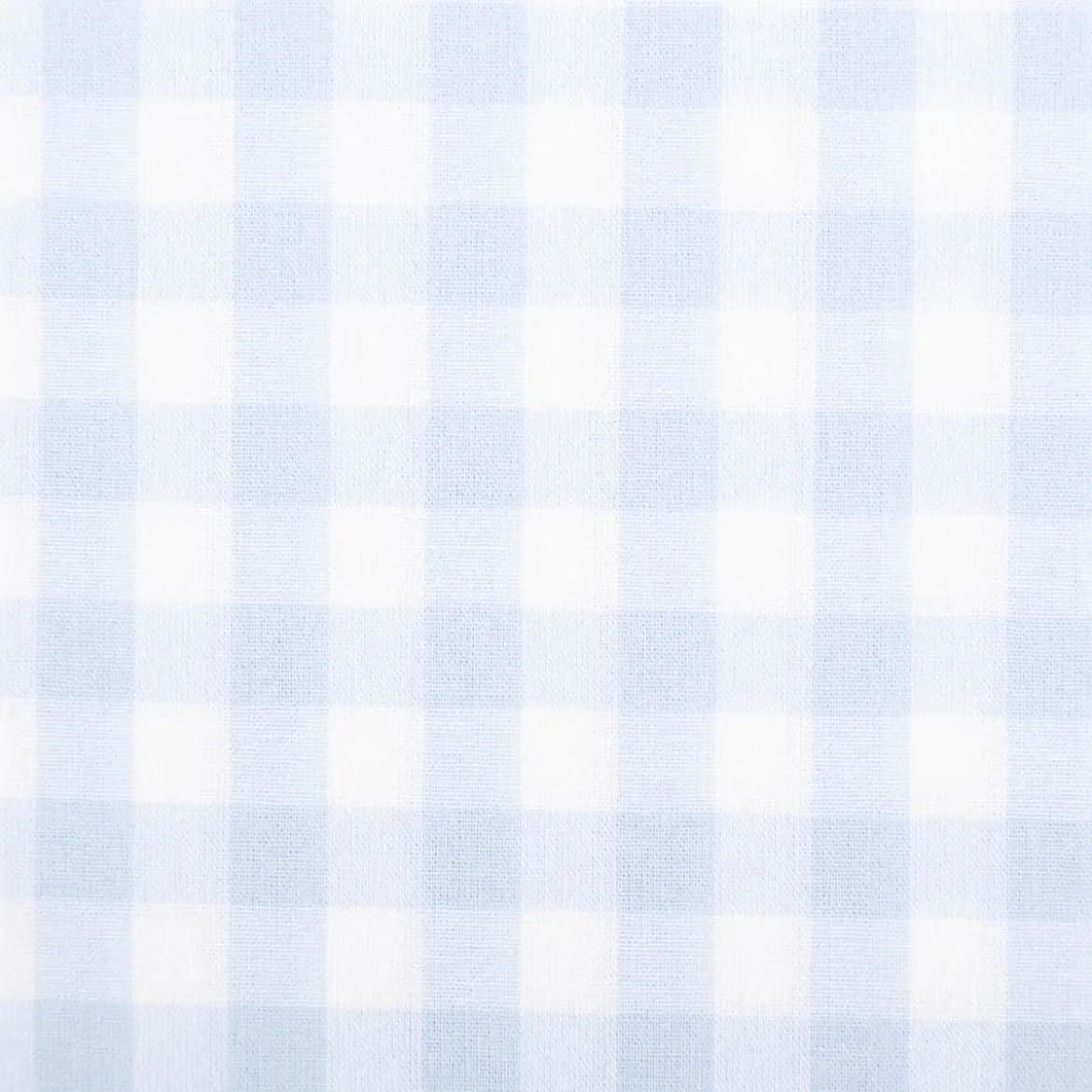 Baumwollstoff Popeline Yarn Dyed garngefärbt Vichy Karos hellblau weiß 1,44m Breite