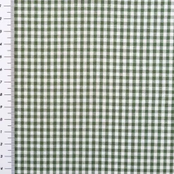 Baumwollstoff Popeline Yarn Dyed garngefärbt kleine Karos 2,7 mm dunkelgrün weiß 1,44m Breite