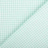 Baumwollstoff Popeline Yarn Dyed garngefärbt kleine Karos 2,7 mm mint weiß 1,44m Breite
