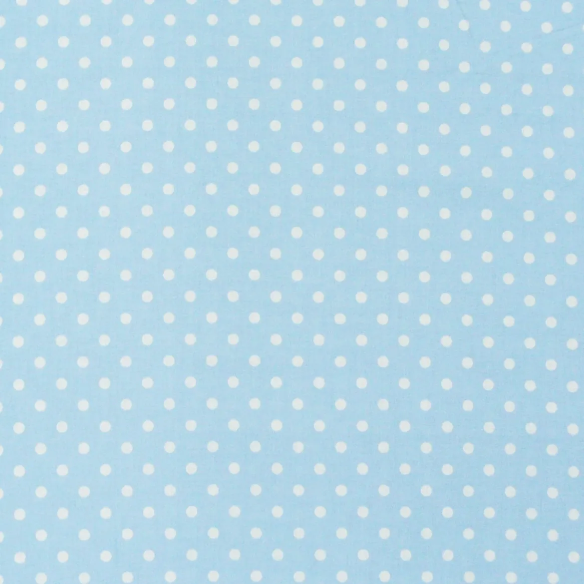 Baumwollstoff Punkte groß Ø 7mm babyblau weiß