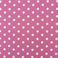 Baumwollstoff Punkte groß Ø 7mm beere mauve weiß 1,40m Breite
