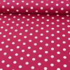 Baumwollstoff Punkte groß Ø 7mm cerise weiß