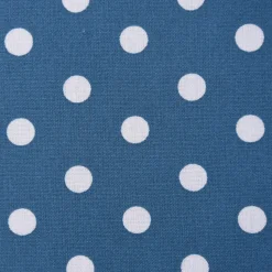 Baumwollstoff Punkte groß Ø 7mm jeansblau weiß 1,40m Breite