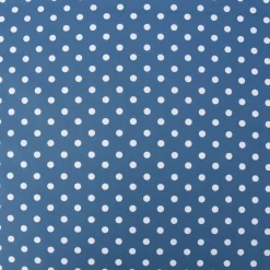 Baumwollstoff Punkte groß Ø 7mm jeansblau weiß 1,40m Breite