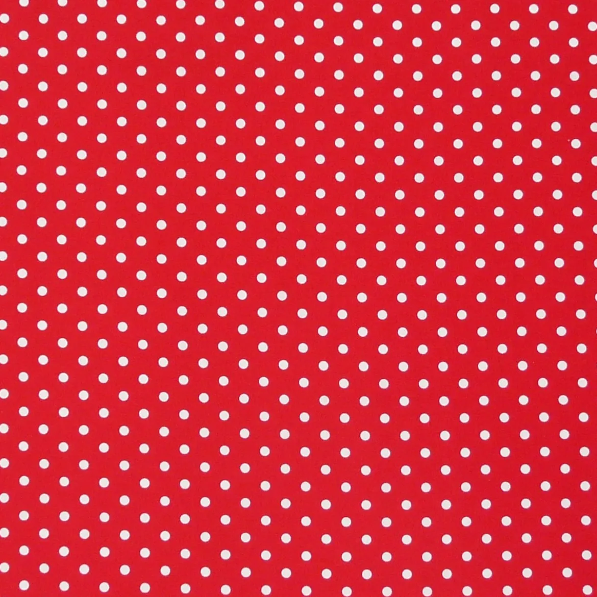 Baumwollstoff Punkte groß Ø 7mm rot weiß