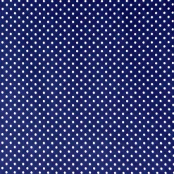 Baumwollstoff Punkte klein Ø 1mm dunkelblau weiß
