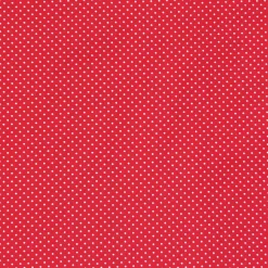 Baumwollstoff Punkte klein Ø 1mm rot weiß