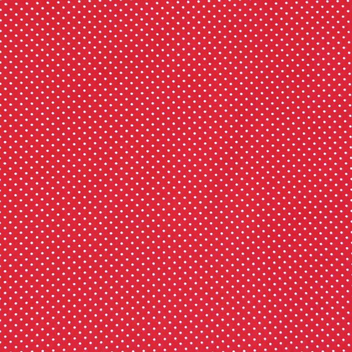 Baumwollstoff Punkte klein Ø 1mm rot weiß