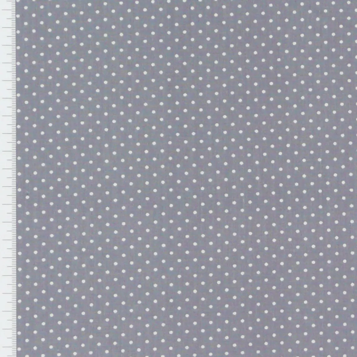 Baumwollstoff Punkte klein Ø 1mm grau weiß
