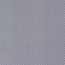 Baumwollstoff Punkte klein Ø 1mm grau weiß