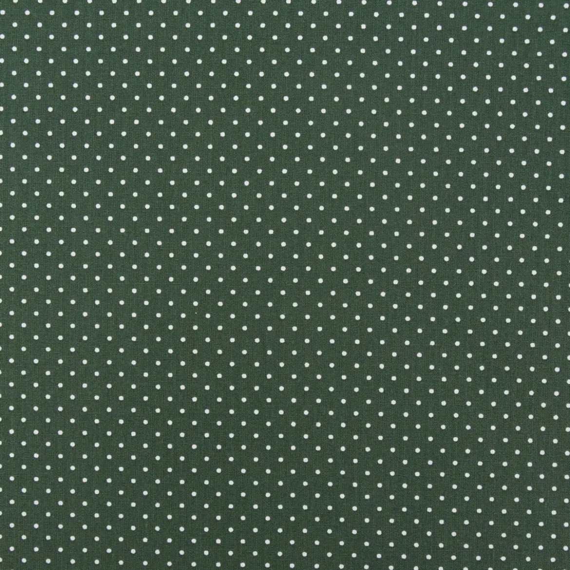 Baumwollstoff Punkte mini Ø 1mm dunkelgrün weiß 1,40m Breite