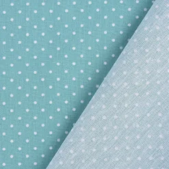 Baumwollstoff Punkte mini Ø 1mm dunkelmint weiß 1,40m Breite