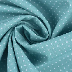 Baumwollstoff Punkte mini Ø 1mm dunkelmint weiß 1,40m Breite