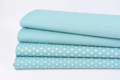 Baumwollstoff Punkte mini Ø 1mm dunkelmint weiß 1,40m Breite