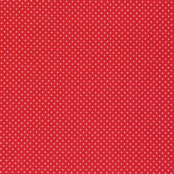 Baumwollstoff Punkte mini Ø 1mm rot weiß