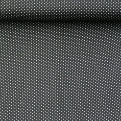 Baumwollstoff Punkte mini Ø 1mm schwarz weiß