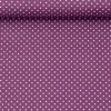 Baumwollstoff Punkte mini Ø 1mm lila weiß