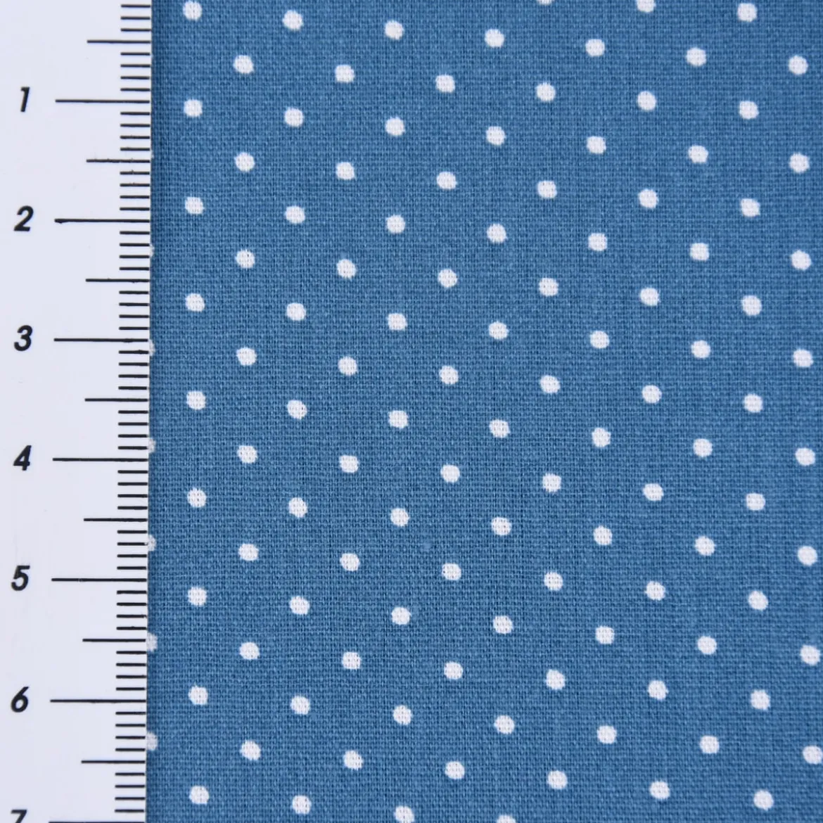 Baumwollstoff Punkte mini Ø 1mm jeansblau weiß 1,40m Breite