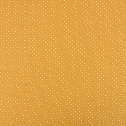Baumwollstoff Punkte mini Ø 1mm ockergelb weiß 1,40m Breite