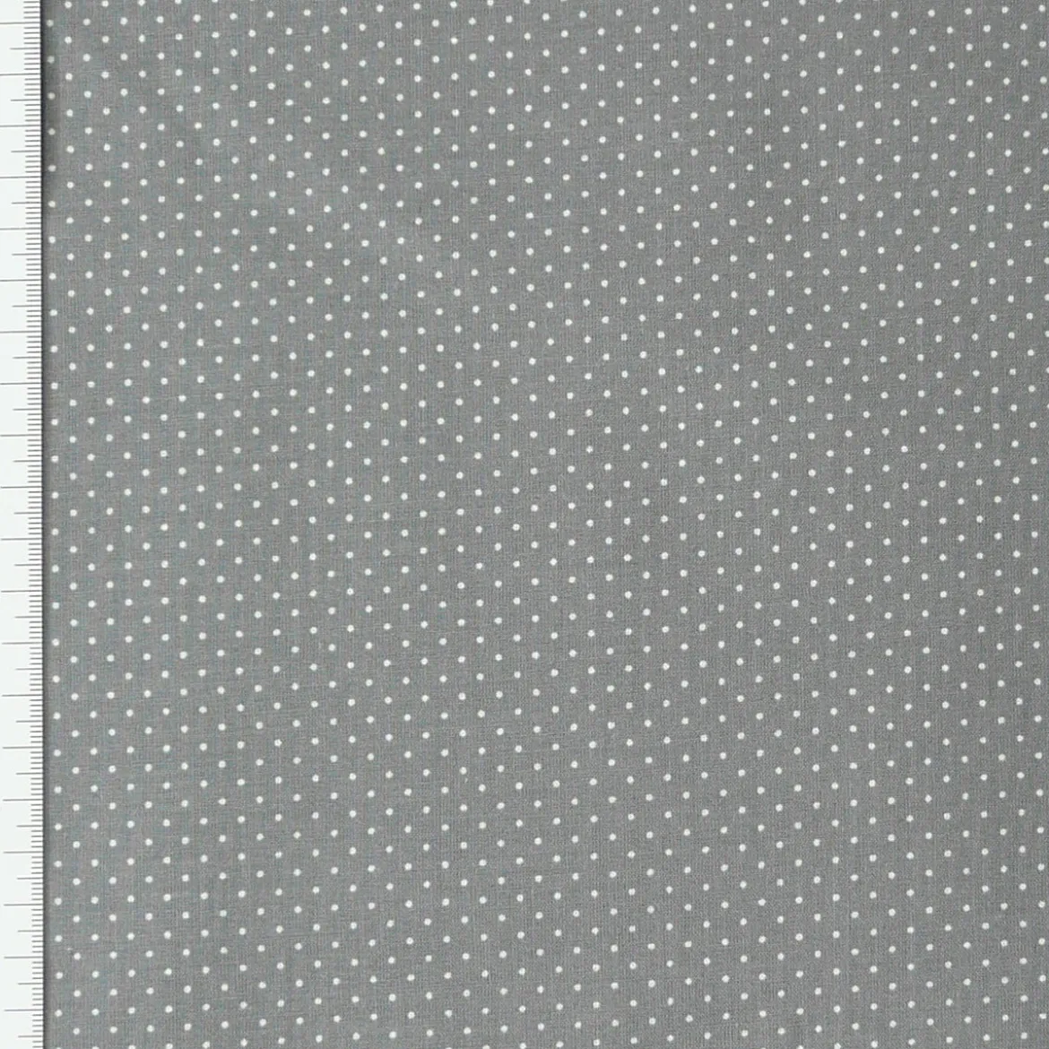 Baumwollstoff Punkte mini Ø 1mm grau weiß