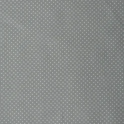 Baumwollstoff Punkte mini Ø 1mm grau weiß