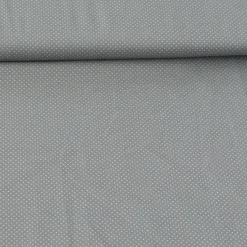 Baumwollstoff Punkte mini Ø 1mm grau weiß