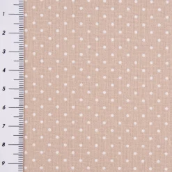Baumwollstoff Punkte mini Ø 1mm beige weiß 1,40m Breite